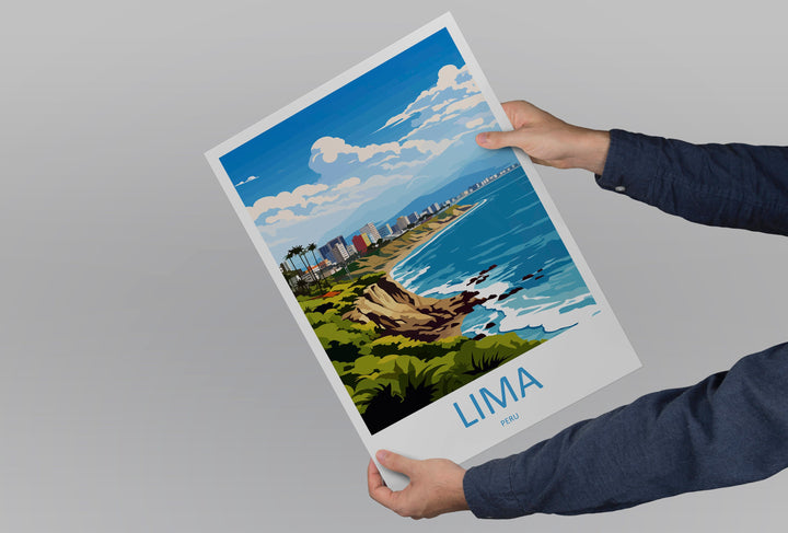 Lima Travel Print Wall Art Lima Wall Hanging Home Décor Lima Gift Art Lovers Peru Art Lover Gift Peru