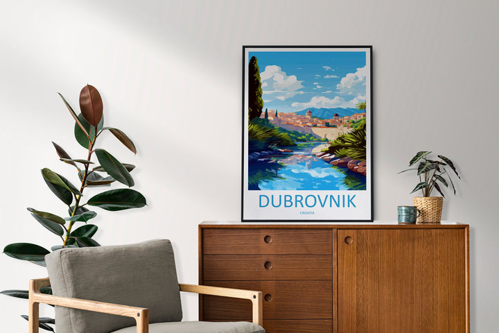 Dubrovnik Travel Print Wall Art Dubrovnik Wall Hanging Home Décor Dubrovnik Gift Art Lovers Croatia Art Lover Gift Dubrovnik Poster