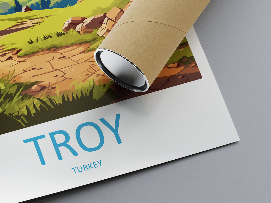 Troy Travel Print Wall Art Troy Wall Hanging Home Décor v Gift Art Lovers Turkey Art Lover Gift Troy City Turkey Travel