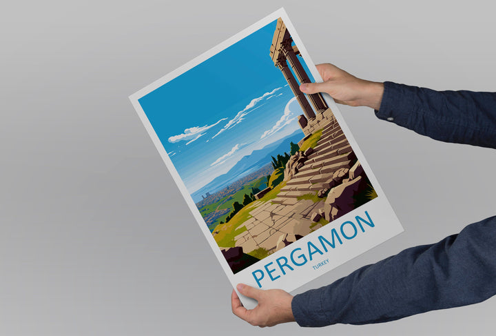 Pergamon Travel Print Wall Art Pergamon Wall Hanging Home Décor Gift Art Lovers Turkey Art Lover Gift Pergamon City Turkey Travel