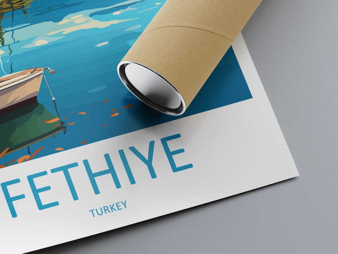 Fethiye Travel Print Wall Art Fethiye Wall Hanging Home Decoration Fethiye Gift Art Lovers Wall Art Print Art Fethiye Wall Print Turkey Art