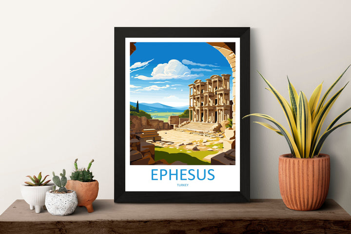 Ephesus Travel Print Wall Art Ephesus Wall Hanging Home Decoration Ephesus Gift Art Lovers Wall Art Print Art Ephesus Wall Print Turkey Art
