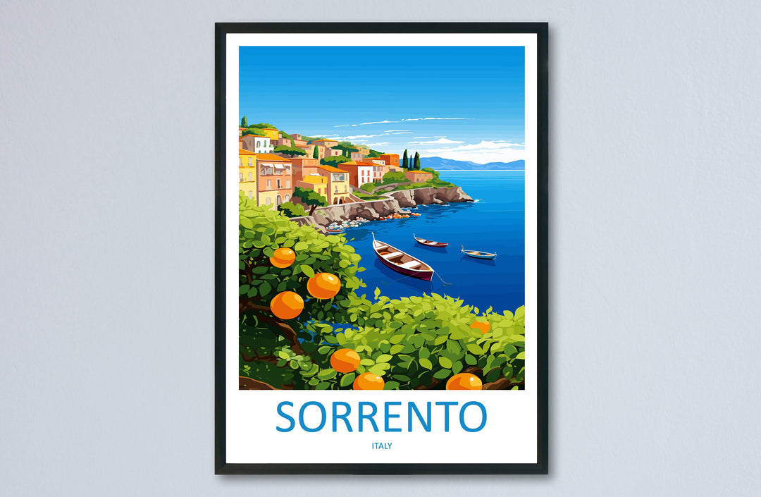 Sorrento Travel Print Wall Art Sorrento Wall Hanging Home Décor Sorrento Gift Art Lovers Italy Art Lover Gift Sorrento Print Sorrento Art