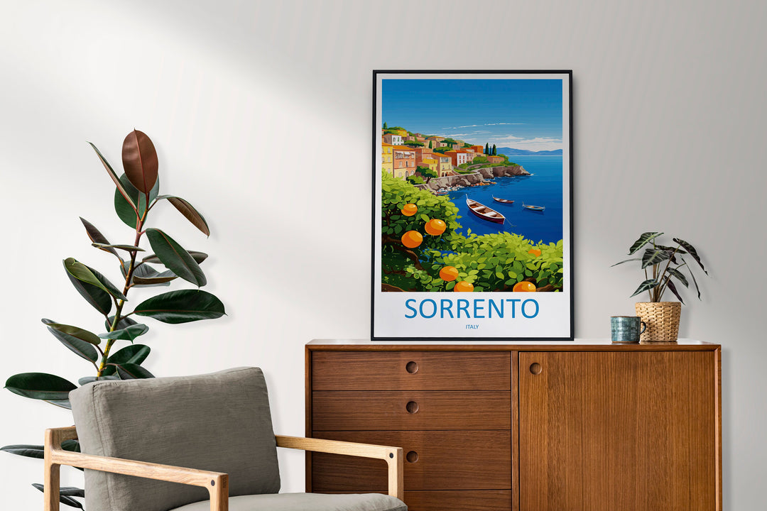 Sorrento Travel Print Wall Art Sorrento Wall Hanging Home Décor Sorrento Gift Art Lovers Italy Art Lover Gift Sorrento Print Sorrento Art