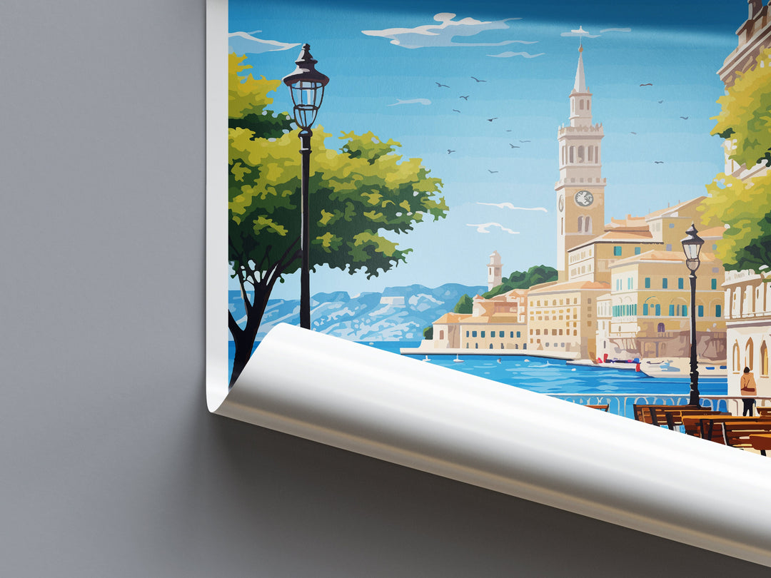 Triste Travel Print Wall Art Triste Wall Hanging Home Décor Triste Gift Art Lovers Italy Art Lover Gift Triste Print Triste Italy Art