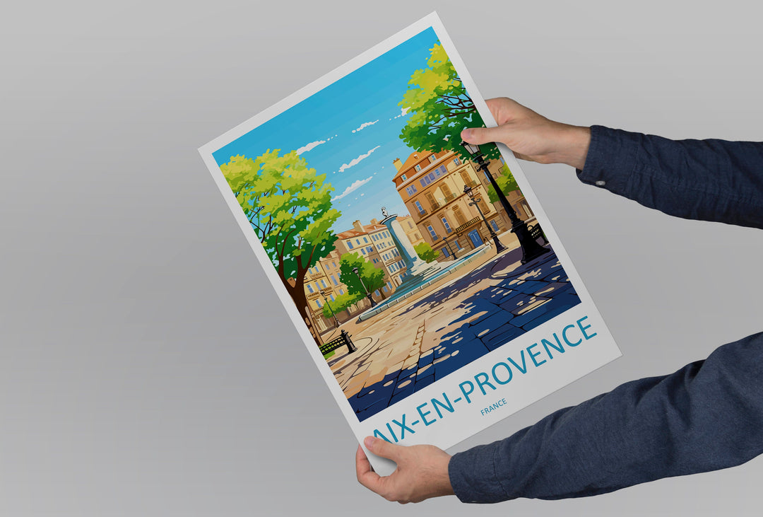 Aix En Provence Travel Print Wall Art Aix En Provence Wall Hanging Home Décor Aix En Provence Gift Art Lovers France Art Lover Gift