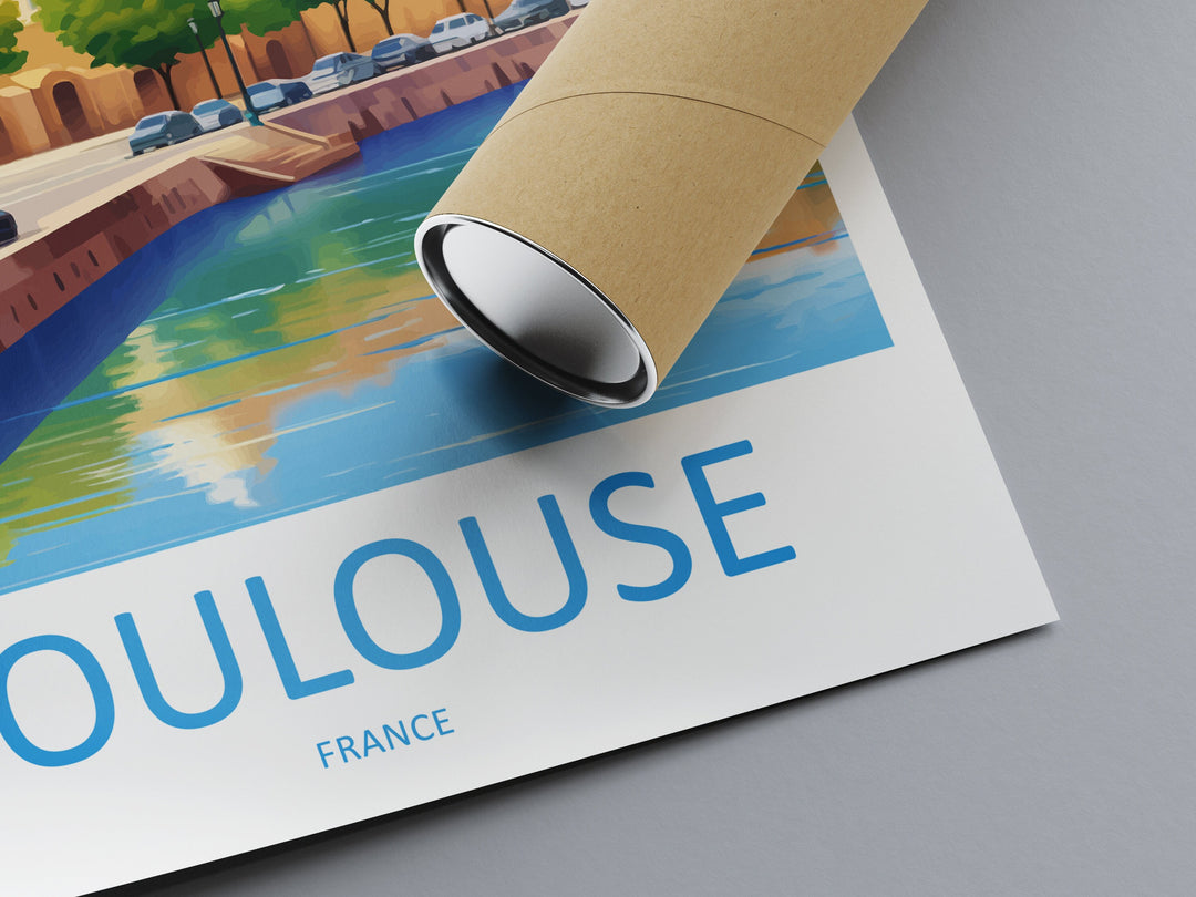 Toulouse Travel Print Wall Art Toulouse Wall Hanging Home Decoration Toulouse France Gift Art Lovers Wall Art Print Art Toulouse Travel Art