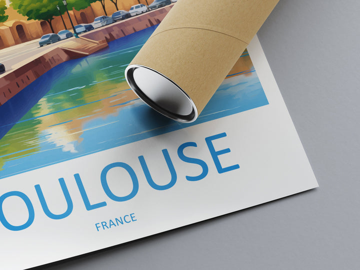 Toulouse Travel Print Wall Art Toulouse Wall Hanging Home Decoration Toulouse France Gift Art Lovers Wall Art Print Art Toulouse Travel Art