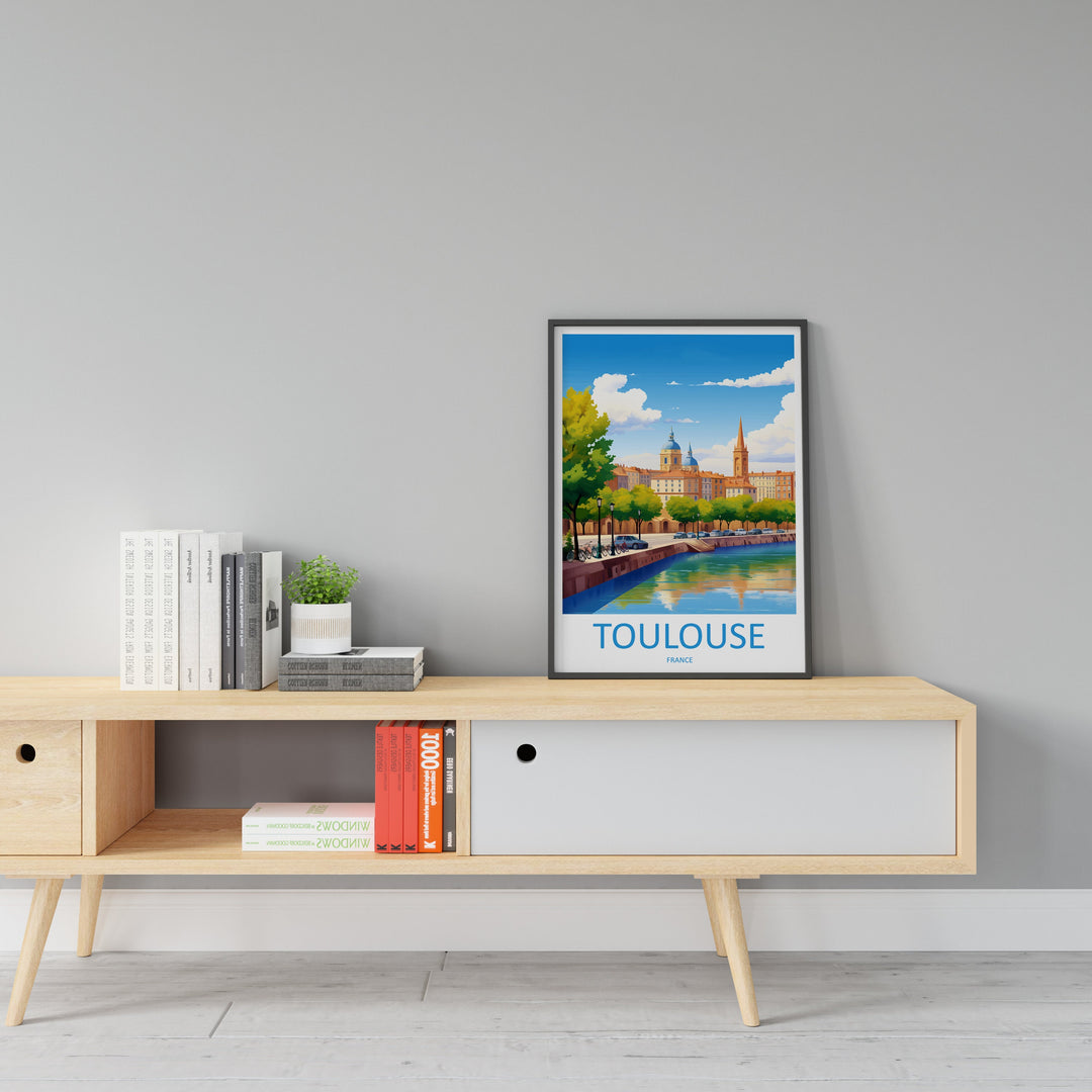 Toulouse Travel Print Wall Art Toulouse Wall Hanging Home Decoration Toulouse France Gift Art Lovers Wall Art Print Art Toulouse Travel Art