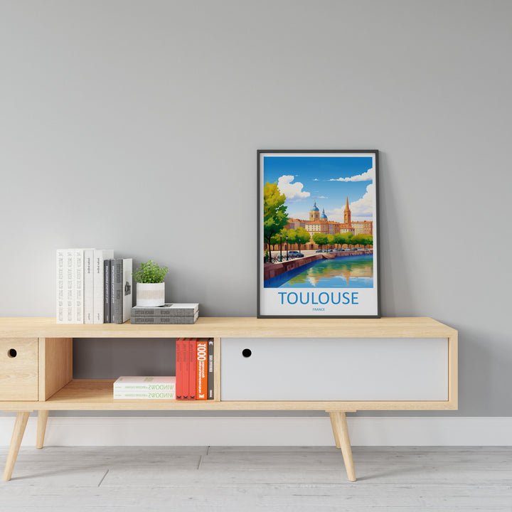 Toulouse Travel Print Wall Art Toulouse Wall Hanging Home Decoration Toulouse France Gift Art Lovers Wall Art Print Art Toulouse Travel Art