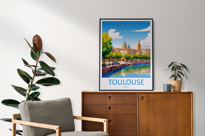 Toulouse Travel Print Wall Art Toulouse Wall Hanging Home Decoration Toulouse France Gift Art Lovers Wall Art Print Art Toulouse Travel Art