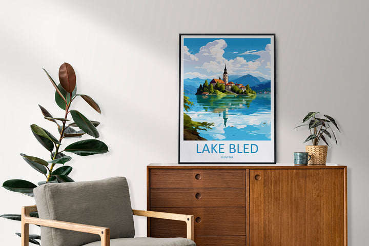 Lake Bled Travel Print Lake Bled Home Décor Slovenia Art Print Lake Bled Wall Print For Lake Bled Gift Wall Hanging Lake Bled Artwork