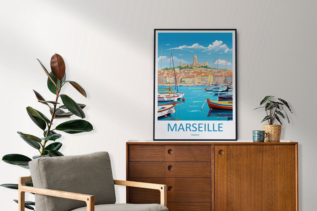 Marseille Print Marseille Home Decor Cityscape Art Print Marseille Wall Art for Travel Enthusiast Gift Wall Hanging Marseille France Poster