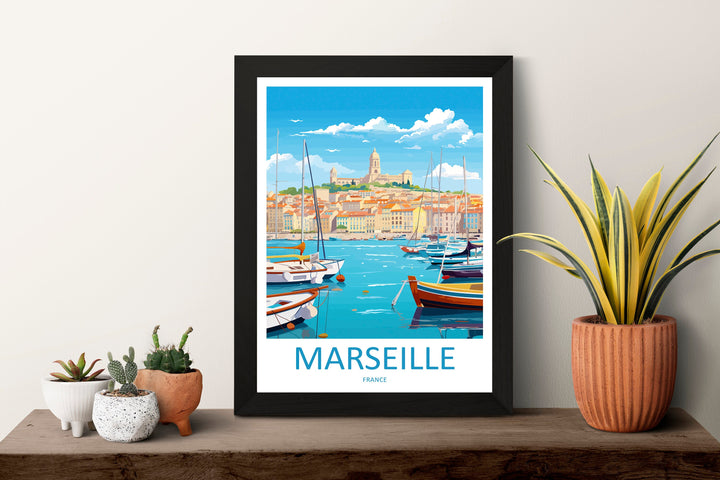 Marseille Print Marseille Home Decor Cityscape Art Print Marseille Wall Art for Travel Enthusiast Gift Wall Hanging Marseille France Poster