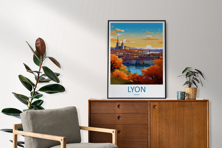 Lyon Print Lyon Wall Art for Travel Enthusiast Gift Wall Hanging Lyon France Home Decor Hanging Lyon Travel Print Wall Poster Lyon Decor Art