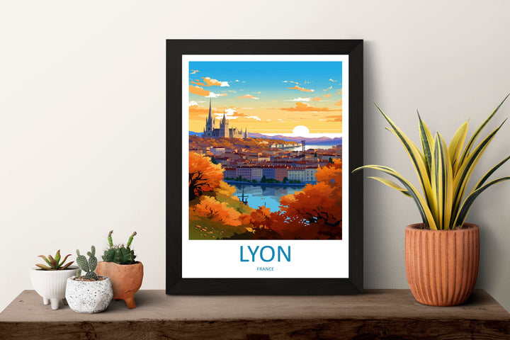 Lyon Print Lyon Wall Art for Travel Enthusiast Gift Wall Hanging Lyon France Home Decor Hanging Lyon Travel Print Wall Poster Lyon Decor Art