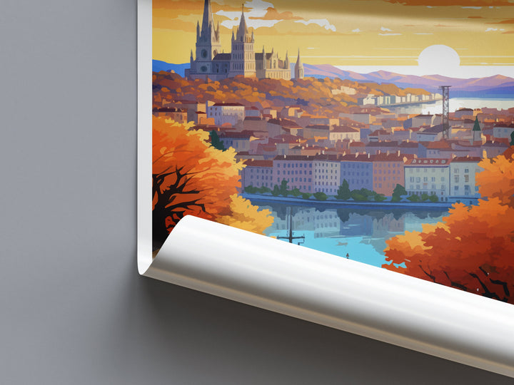 Lyon Print Lyon Wall Art for Travel Enthusiast Gift Wall Hanging Lyon France Home Decor Hanging Lyon Travel Print Wall Poster Lyon Decor Art
