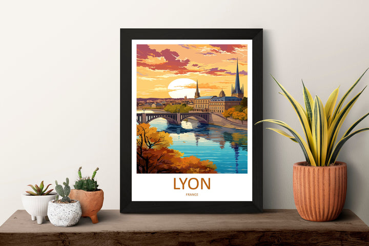 Lyon Print Lyon Wall Art for Travel Enthusiast Gift Wall Hanging Lyon France Home Decor Hanging Lyon Travel Print Wall Poster Lyon Decor Art