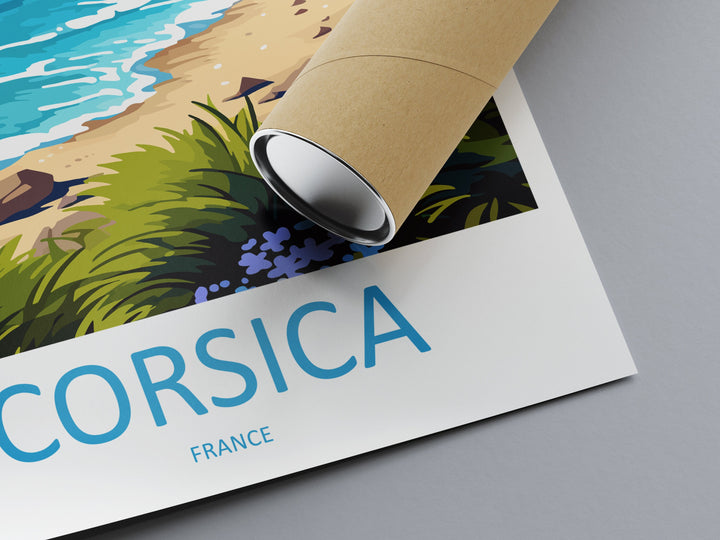 Corsica Travel Print Wall Art Corsica Wall Hanging Home Decor Corsica France Gift Art Lovers Wall Art Print Art Corsica Wall art