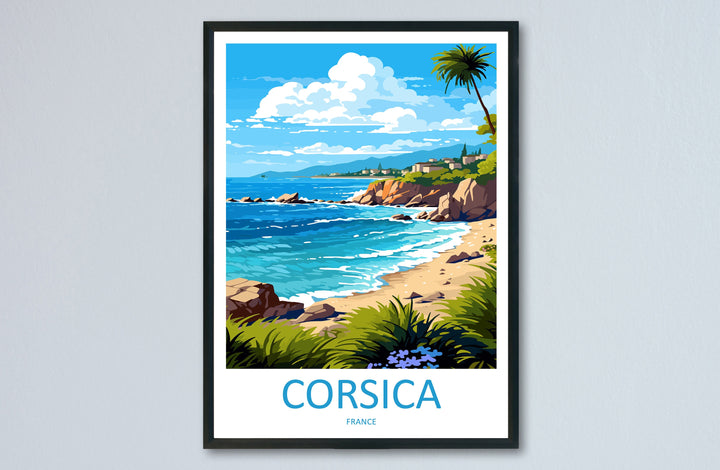Corsica Travel Print Wall Art Corsica Wall Hanging Home Decor Corsica France Gift Art Lovers Wall Art Print Art Corsica Wall art