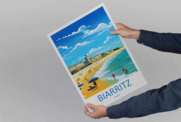 Biarritz Print Biarritz Home Decor Cityscape Art Print Biarritz Wall Art for Travel Enthusiast Gift Wall Hanging Biarritz France Poster Art