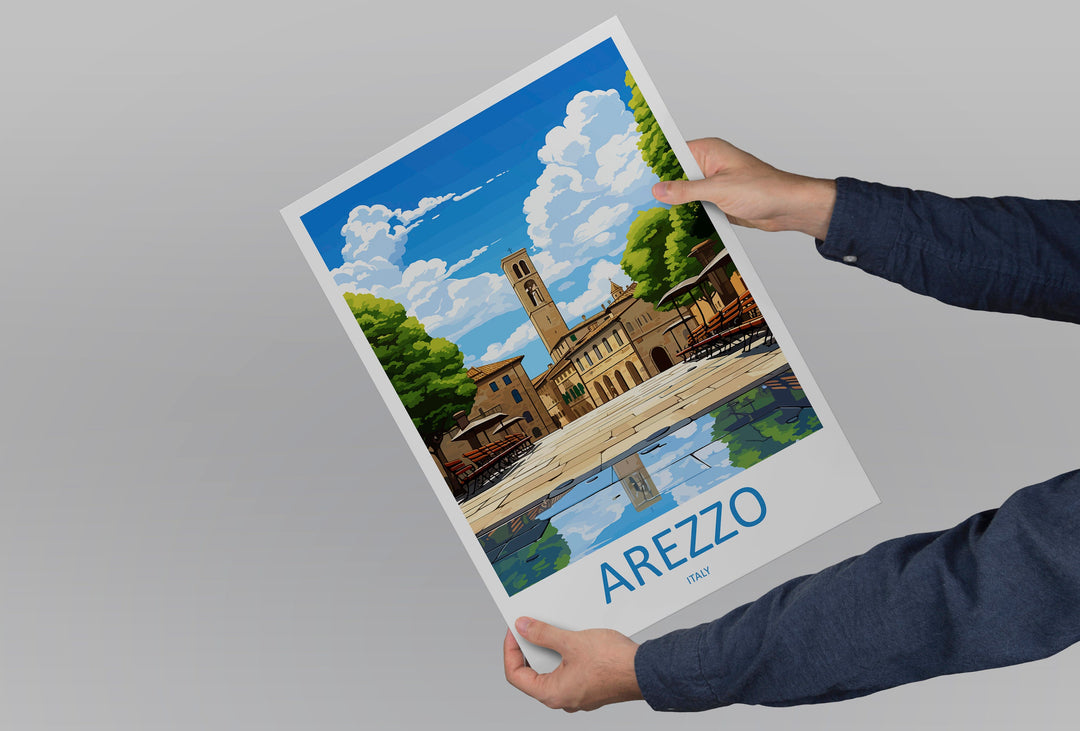 Arezzo Travel Print Wall Art Arezzo Italy Wall Hanging Home Decor Arezzo Gift Art Lovers Wall Art Print Arezzo Italy