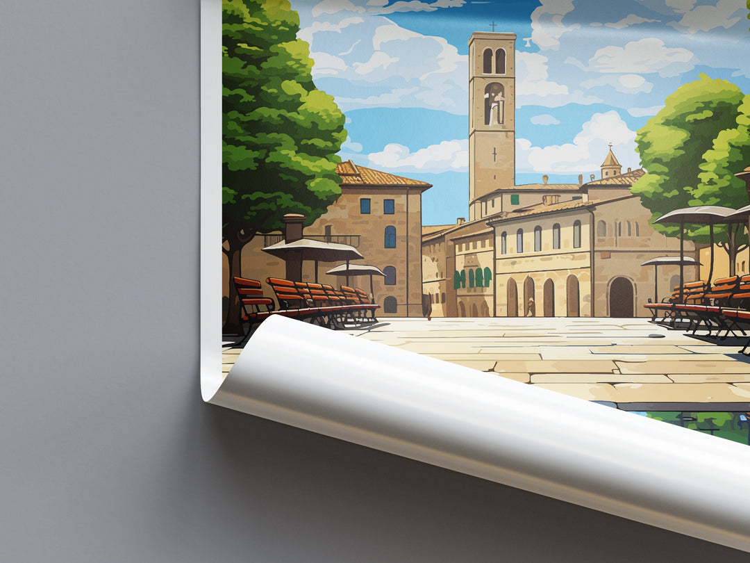 Arezzo Travel Print Wall Art Arezzo Italy Wall Hanging Home Decor Arezzo Gift Art Lovers Wall Art Print Arezzo Italy