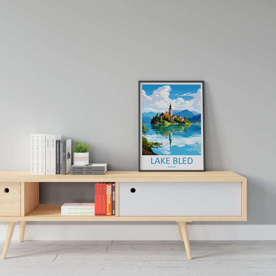 Lake Bled Travel Print Lake Bled Home Décor Slovenia Art Print Lake Bled Wall Print For Lake Bled Gift Wall Hanging Lake Bled Artwork