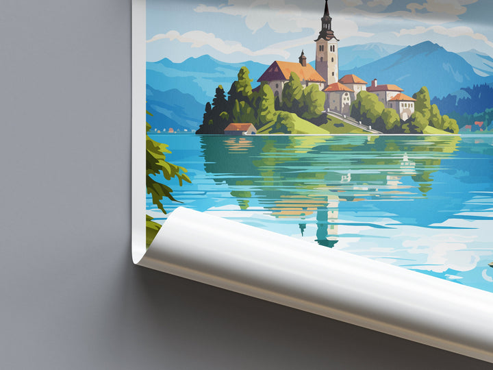 Lake Bled Travel Print Lake Bled Home Décor Slovenia Art Print Lake Bled Wall Print For Lake Bled Gift Wall Hanging Lake Bled Artwork