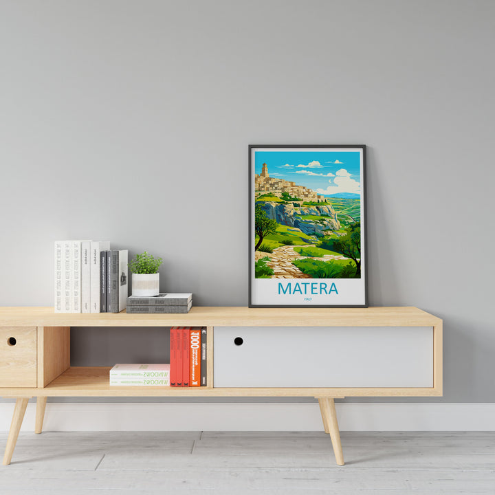 Matera Travel Print Wall Art Matera Wall Hanging Home Décor Matera Gift Art Lovers Italy Art Lover Gift Matera Print Matera Travel Gift Art