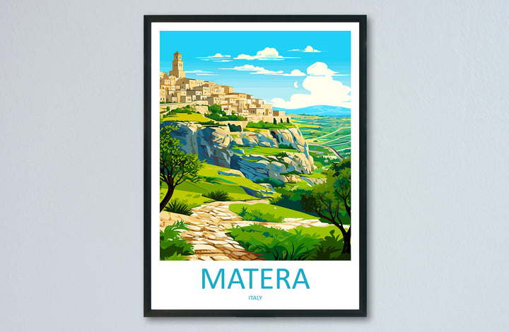 Matera Travel Print Wall Art Matera Wall Hanging Home Décor Matera Gift Art Lovers Italy Art Lover Gift Matera Print Matera Travel Gift Art