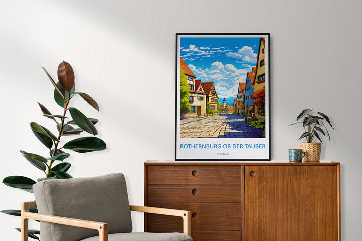 Rothenburg Ob Der Tauber Travel Print Wall Art Rothenburg Ob Der Tauber Wall Hanging Home Décor Rothenburg Ob Der Tauber Gift Art Lovers