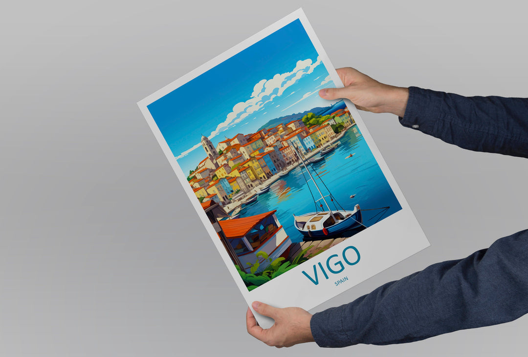 Vigo Travel Print Wall Art Vigo Wall Hanging Home Décor Vigo Gift Art Lovers Spain Art Lover Gift Vigo Wall Décor Vigo Spain Print