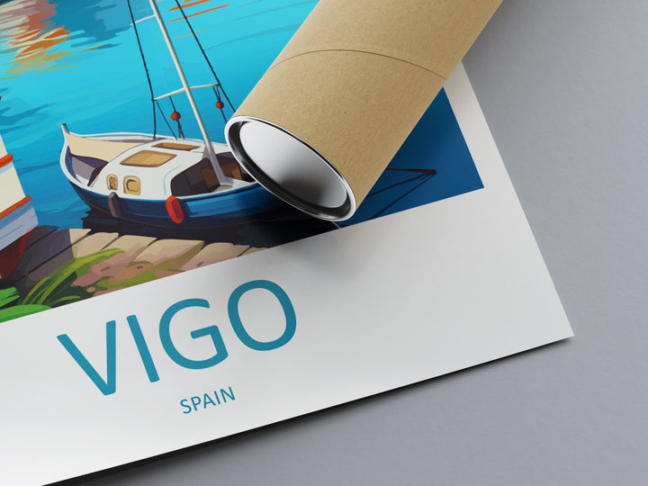 Vigo Travel Print Wall Art Vigo Wall Hanging Home Décor Vigo Gift Art Lovers Spain Art Lover Gift Vigo Wall Décor Vigo Spain Print