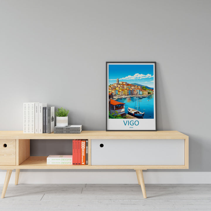 Vigo Travel Print Wall Art Vigo Wall Hanging Home Décor Vigo Gift Art Lovers Spain Art Lover Gift Vigo Wall Décor Vigo Spain Print