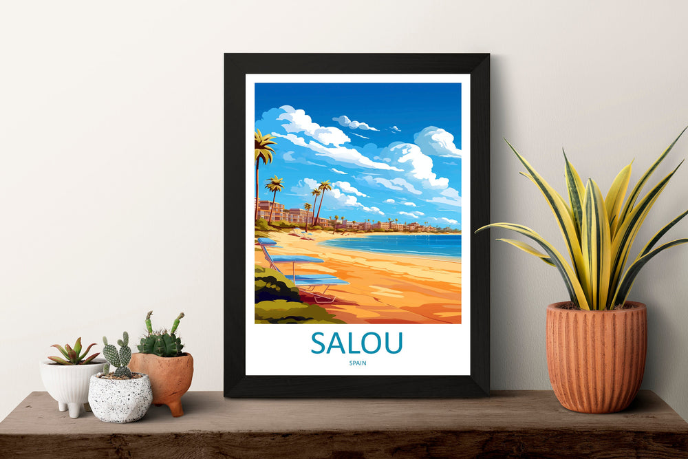 Salou Travel Print Wall Art Salou Wall Hanging Home Décor Salou Gift Art Lovers Spain Art Lover Gift Salou Print Spain Wall Art