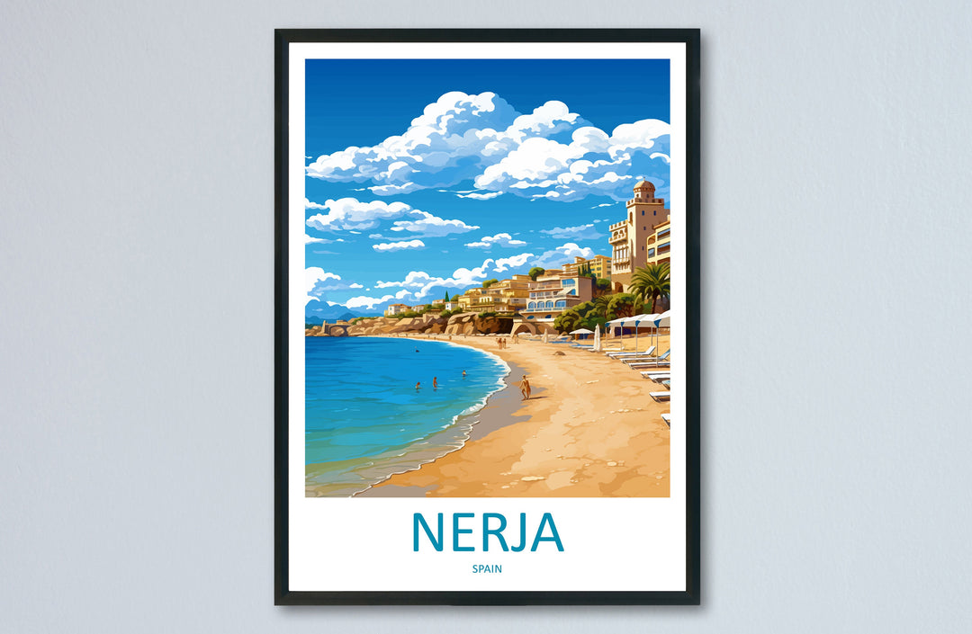 Nerja Travel Print Wall Art Nerja Wall Hanging Home Décor Nerja Gift Art Lovers Spain Art Lover Gift Nerja Wall Décor