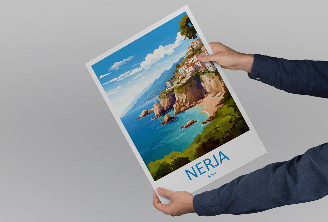 Nerja Travel Print Wall Art Nerja Wall Hanging Home Décor Nerja Gift Art Lovers Spain Art Lover Gift Nerja Wall Décor