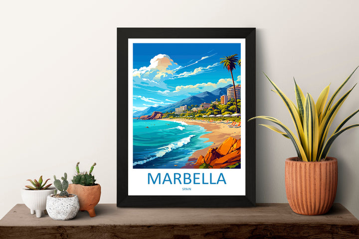 Marbella Travel Print Wall Art Marbella Wall Hanging Home Décor Marbella Gift Art Lovers Spain Art Lover Gift Marbella Wall Décor Spain Deco