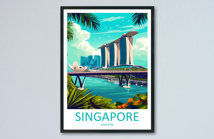 Marina Bay Sands Travel Print Wall Art Marina Bay Sands Wall Hanging Home Decoration Marina Bay Sands Gift Art Lovers Wall Art Singapore