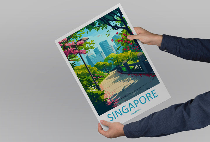 Singapore Travel Print Wall Art Singapore Wall Hanging Home Decoration Singapore Gift Art Lovers Wall Art Singapore
