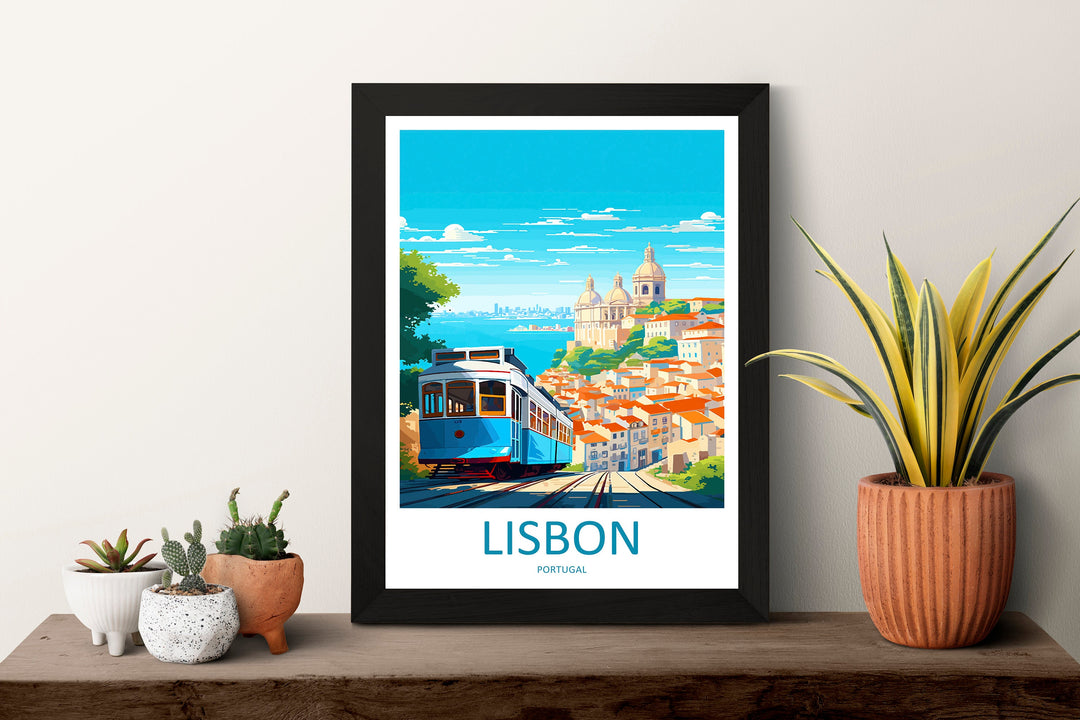 Lisbon Travel Print Wall Art Lisbon Wall Hanging Home Décor Lisbon Gift Art Lovers Portugal Art Lover Gift Lisbon Wall Décor Lisbon Tram Art