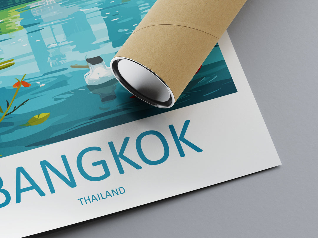 Bangkok Travel Print Wall Art Bangkok Wall Hanging Home Decor Bangkok Gift Art Lovers Wall Art Thailand Travel Print Gift Thai Travel Art