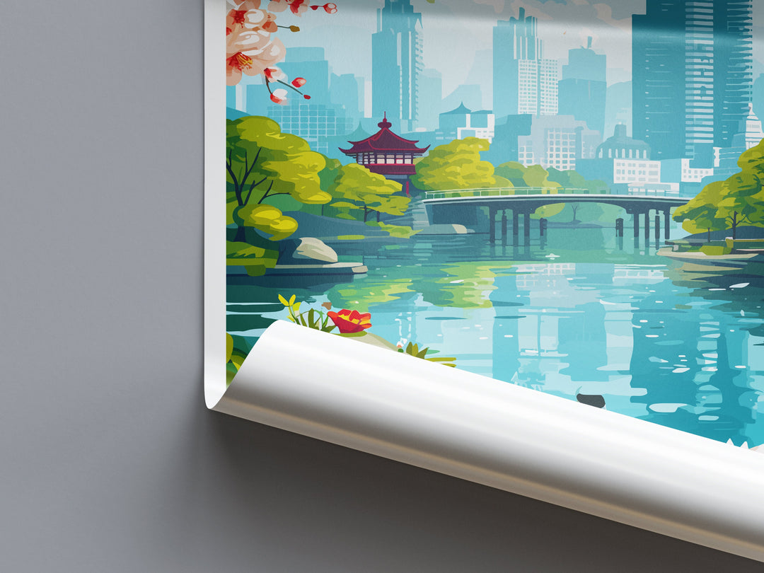 Bangkok Travel Print Wall Art Bangkok Wall Hanging Home Decor Bangkok Gift Art Lovers Wall Art Thailand Travel Print Gift Thai Travel Art