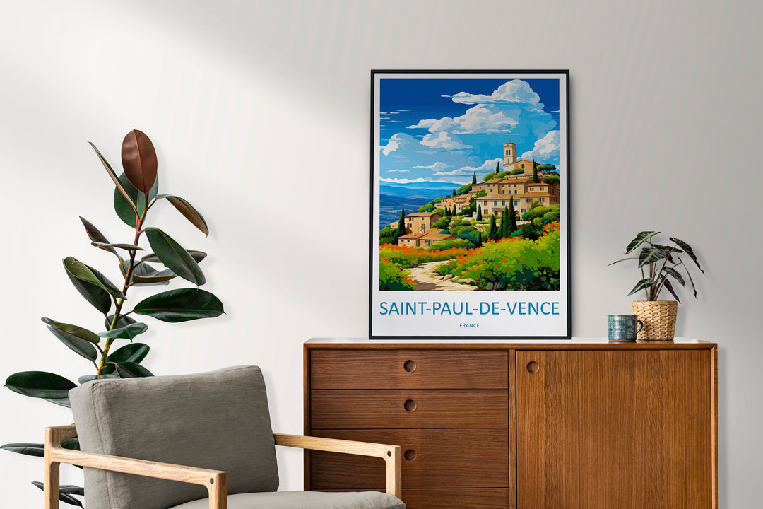 Saint-Paul-De-Vence Travel Print Wall Art Saint-Paul-De-Vence Wall Hanging Home Décor Saint-Paul-De-Vence Gift Art Lovers France Art Lover