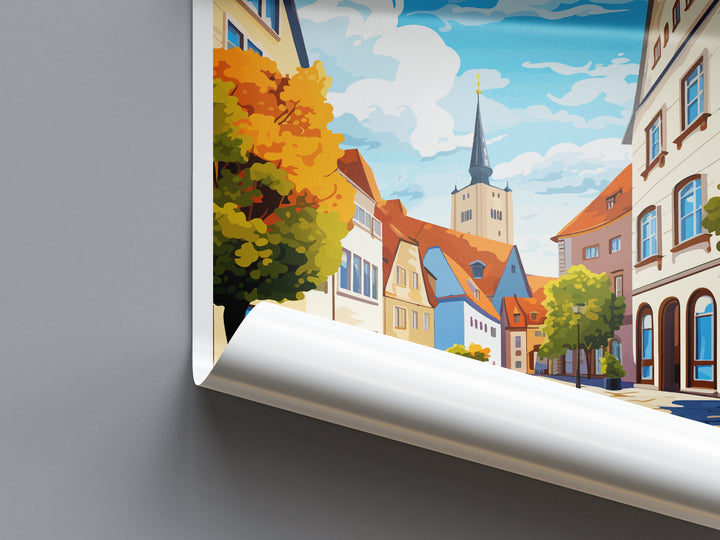 Paderborn Travel Print Wall Art Paderborn Wall Hanging Home Decoration Paderborn Gift Art Lovers Wall Art Print Art Paderborn Germany Poster