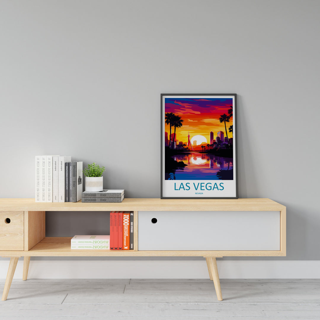 Las Vegas Travel Print Wall Art Las Vegas Wall Hanging Home Décor Las Vegas Gift Art Lovers Nevada Art Lover Gift Las Vegas Wall Décor