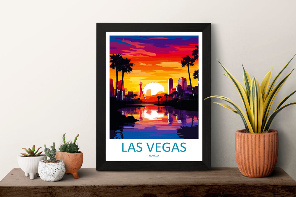 Las Vegas Travel Print Wall Art Las Vegas Wall Hanging Home Décor Las Vegas Gift Art Lovers Nevada Art Lover Gift Las Vegas Wall Décor