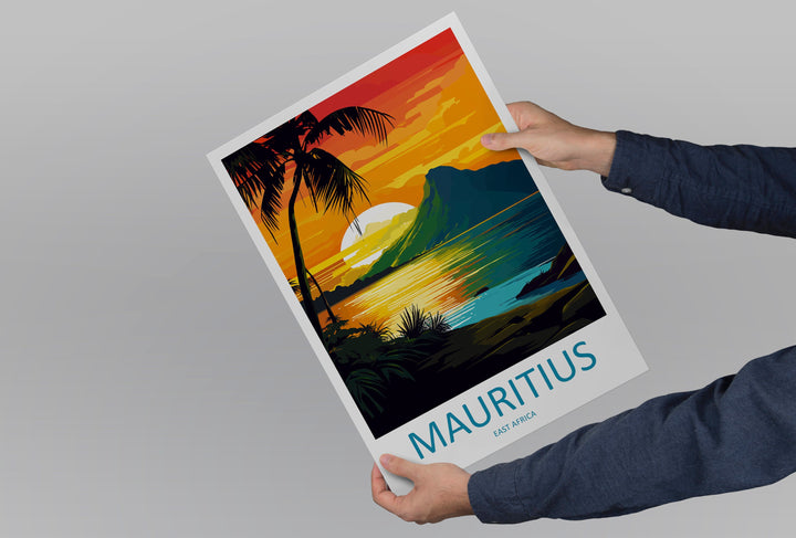 Mauritius Travel Print Wall Art Mauritius Wall Hanging Home Décor Mauritius Gift Art Lovers East Africa Art Lover Gift Mauritius Gift