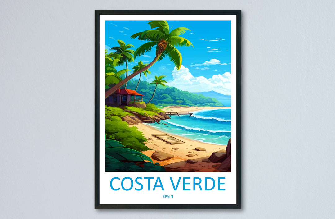 Costa Verde Travel Print Wall Art Costa Verde Wall Hanging Home Décor Costa Verde Gift Art Lovers Spain Art Lover Gift Art Print